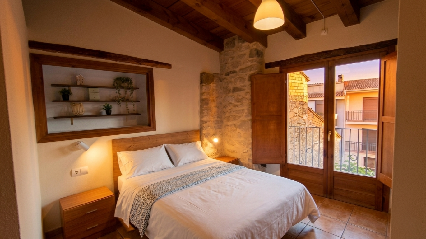 Habitación de matrimonio detalle